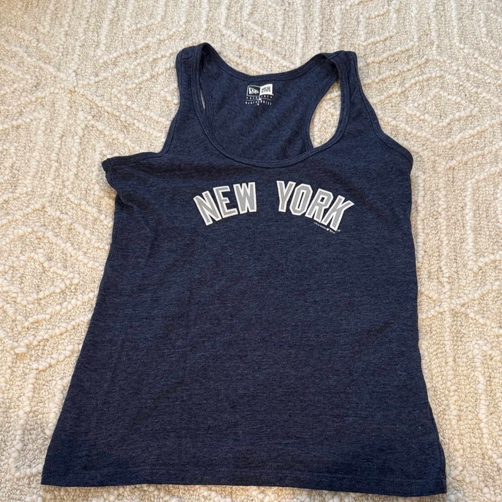 Women's Navy Blue Graphic Tank Top